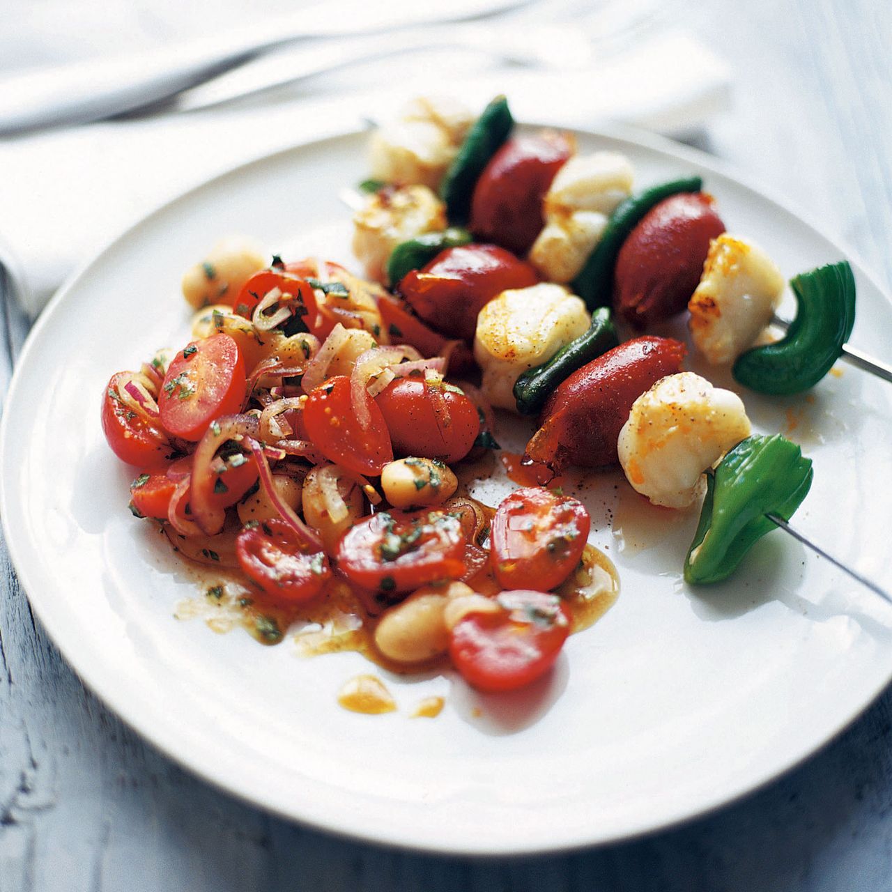 Monkfish, Chorizo and Romano Pepper Kebabs Recipe-recipe ideas-new recipes-woman and home