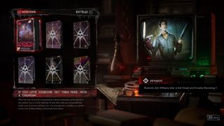 Evil Dead: The Game characters - the mission screen UI