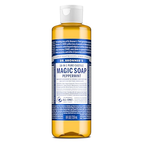 Dr Bronners Pure Castile Soap Peppermint (237ml 100% Organic)