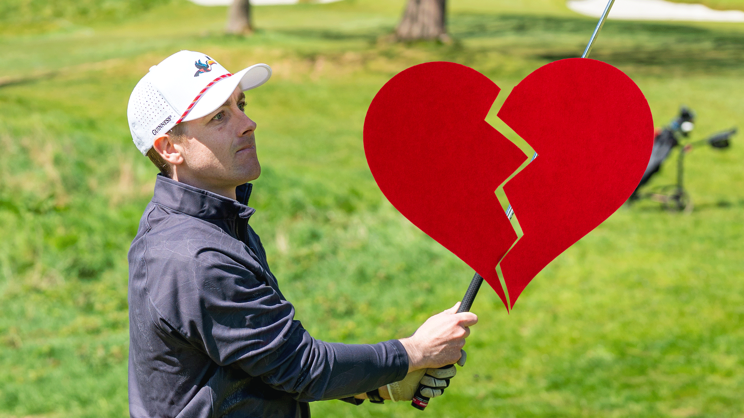 Jonny Leighfield is heartbroken after learning his tee shot didn't drop for a hole-in-one