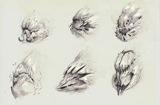 sketches of heads