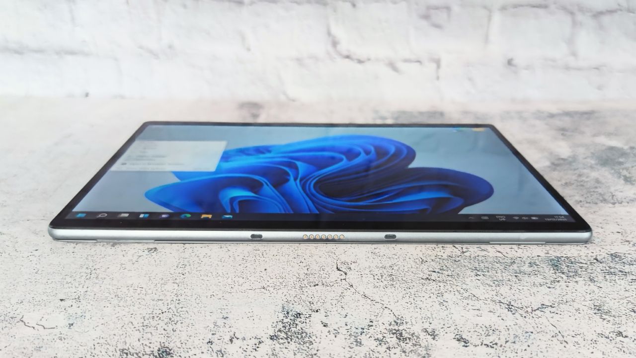A photograph of the Dell Latitude 7320 flat of a table