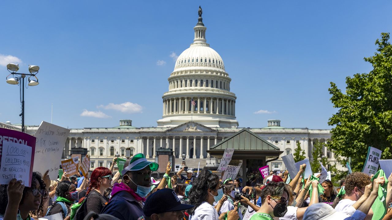 Protesters outside US Supreme Court