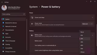 Windows 11 Power & battery screenshot