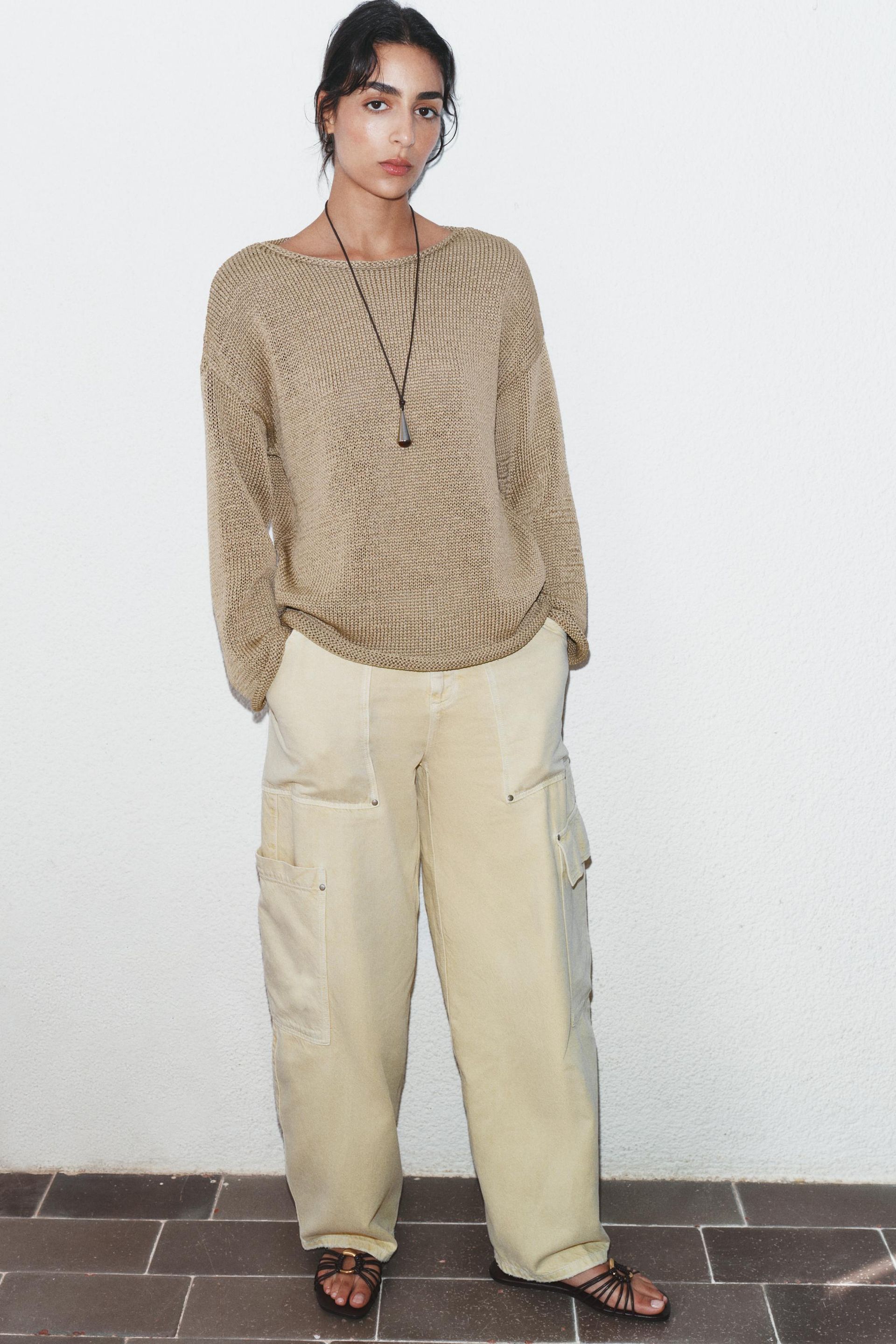 Boat Neck Knit Jumper