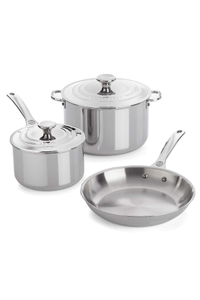 Le Creuset Signature 5-Piece Stainless Steel Cookware Set $830