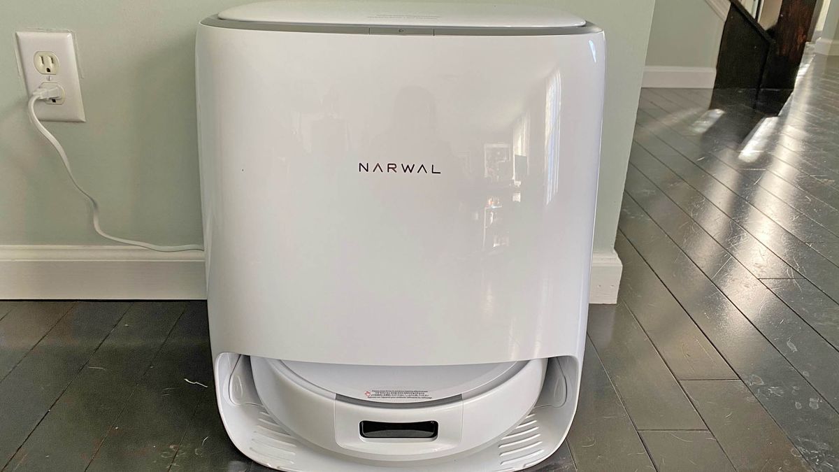 Narwal Freo Pro robot vacuum in dock