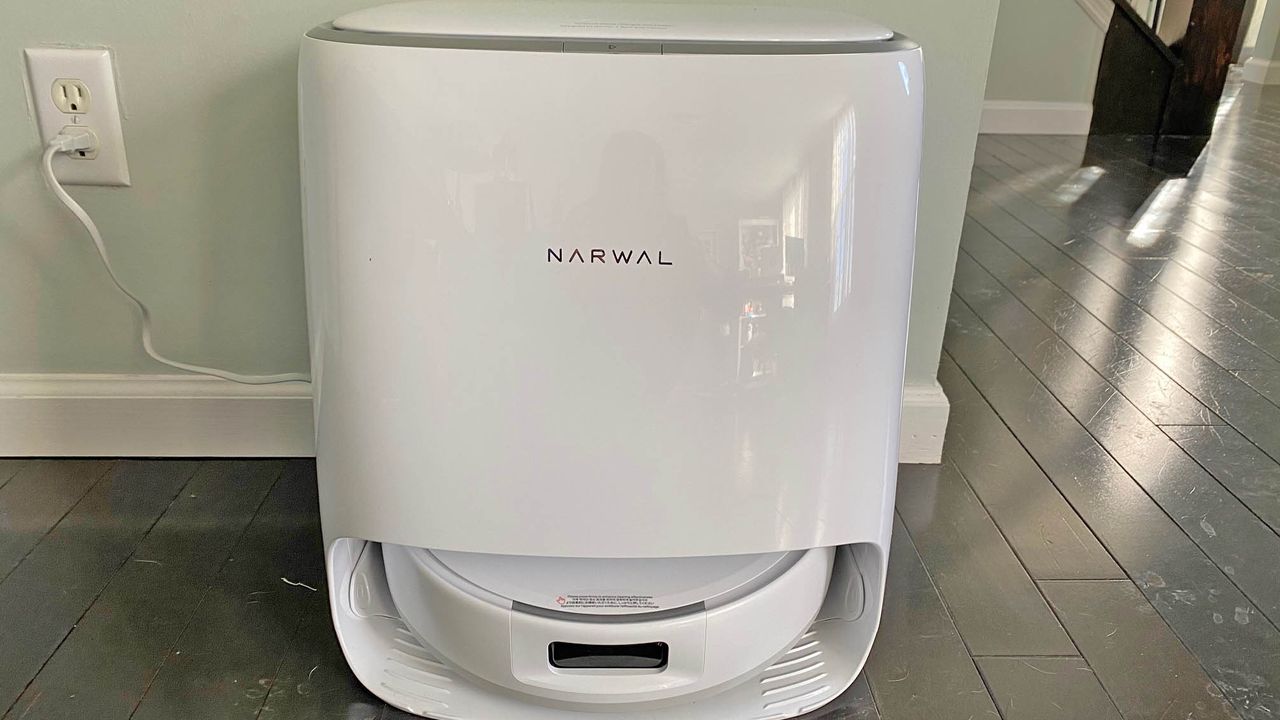 Narwal Freo Pro robot vacuum in dock