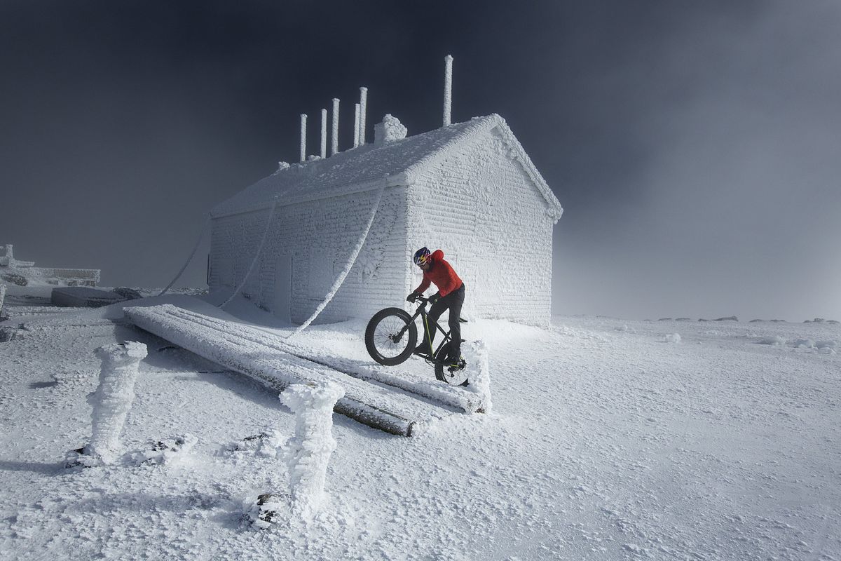 Tim Johnson climbed Mt. Washington on a fat bike