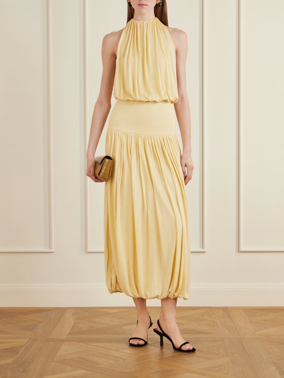 Toteme, Gathered Jersey Midi Dress