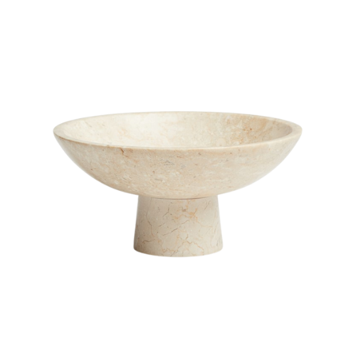 Large Marble Pedestal Bowl