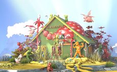 Sarabande Summer Group Show promotional image showing fantastical house and garden