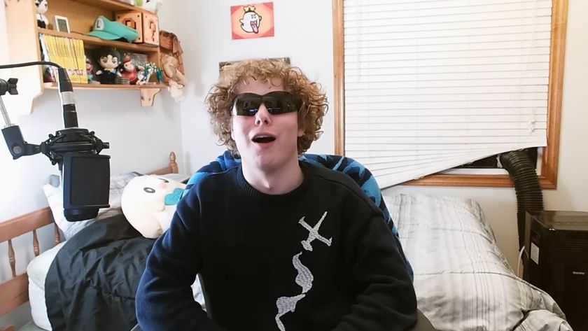 Super Mario 64 speedrunner Suigi puts on dark sunglasses and laughs