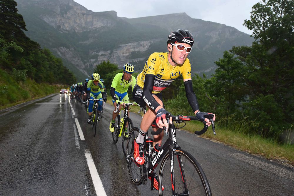 Tejay van Garderen in yellow during stage 6.