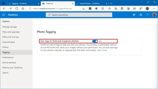 Onedrive Onedrive picture tagging option enabled