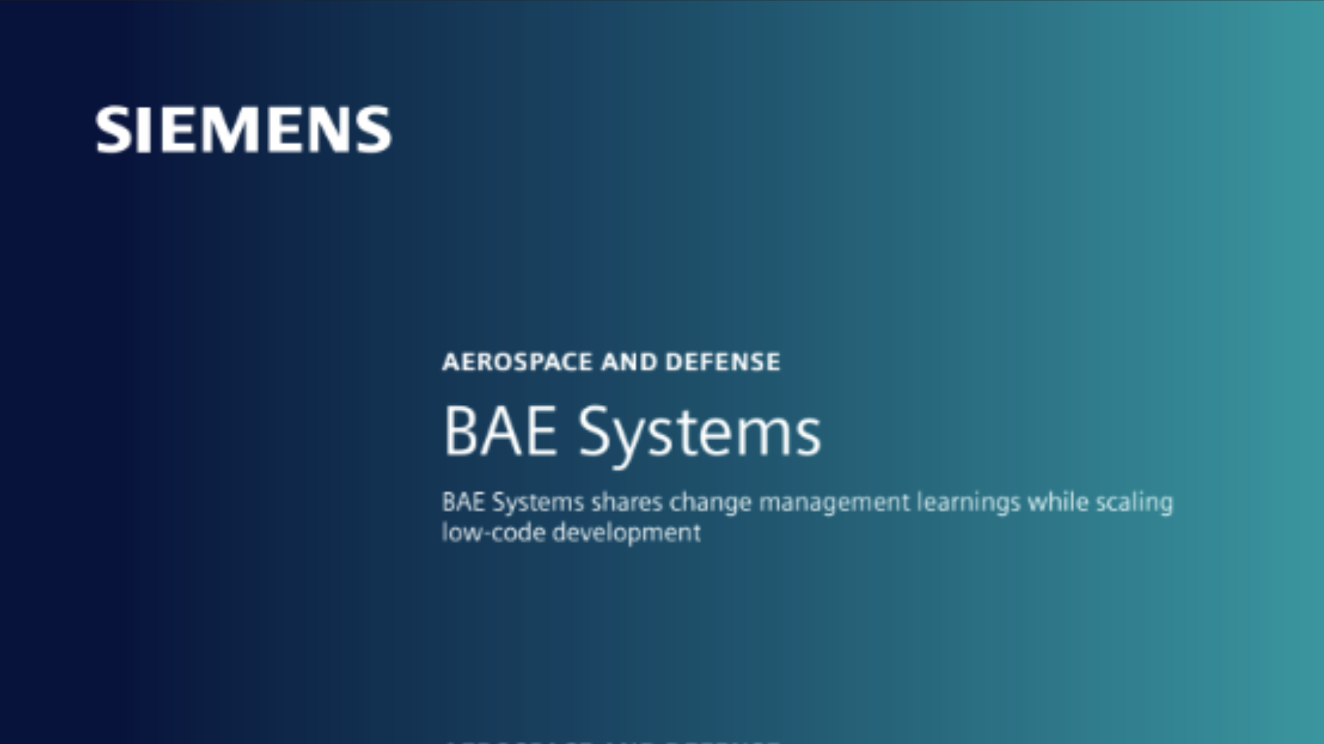 BAE Systems Shares Change Management Learnings While Scaling Low-Code Development