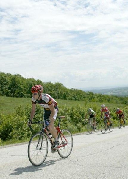 Peter McDonald tried hard on the climbs