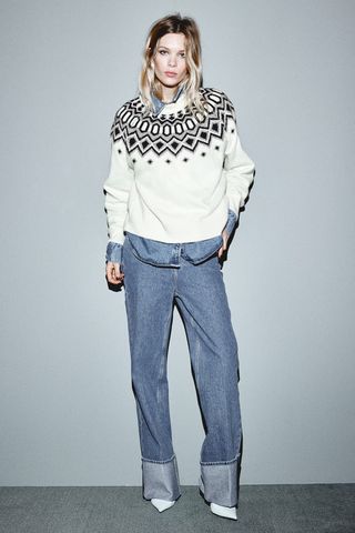 Jacquard-Knit Jumper