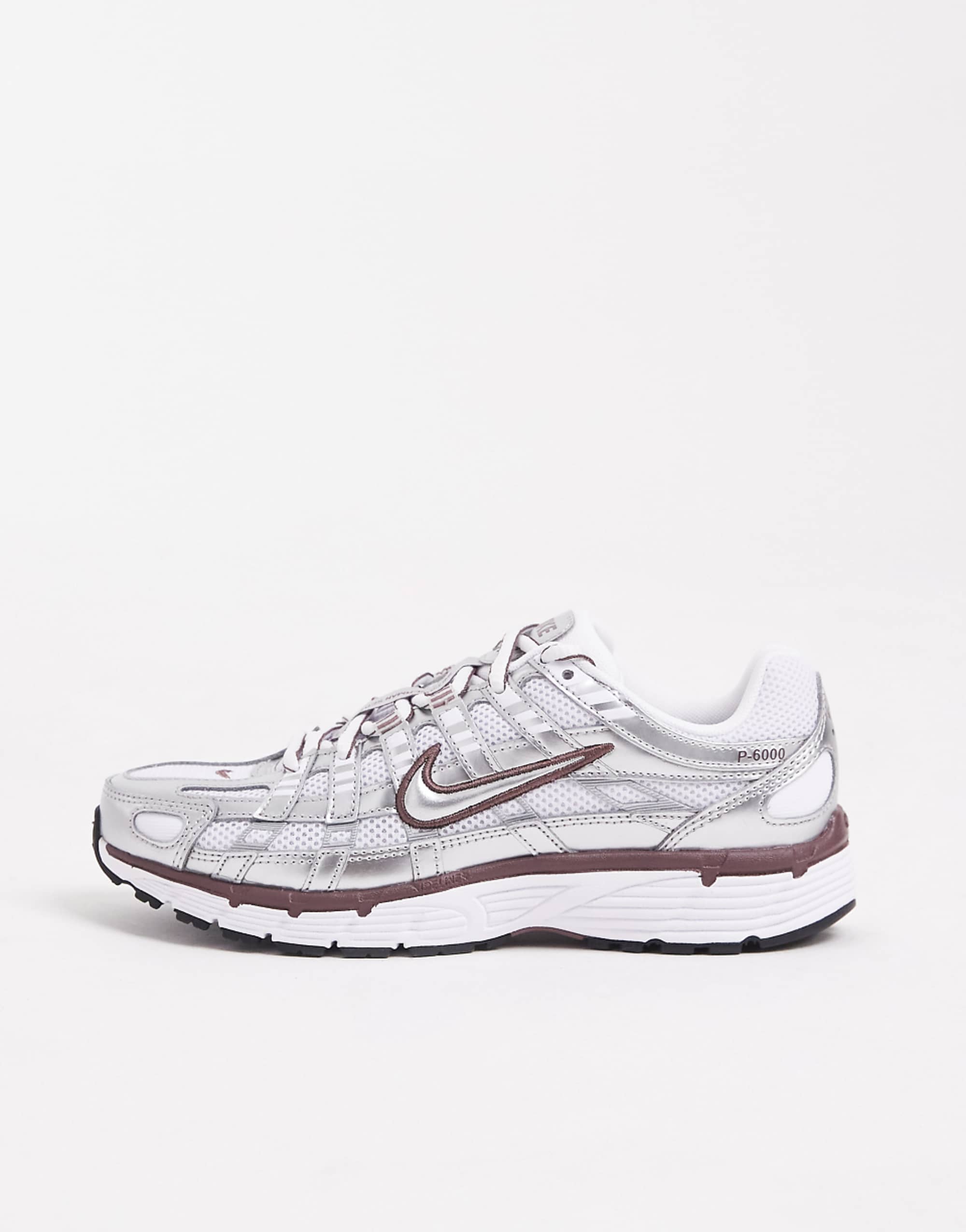 Nike P-6000 Trainers in Silver and Brown