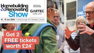 A promotion for two free tickets for the Farnborough Homebuilding & Renovating Show