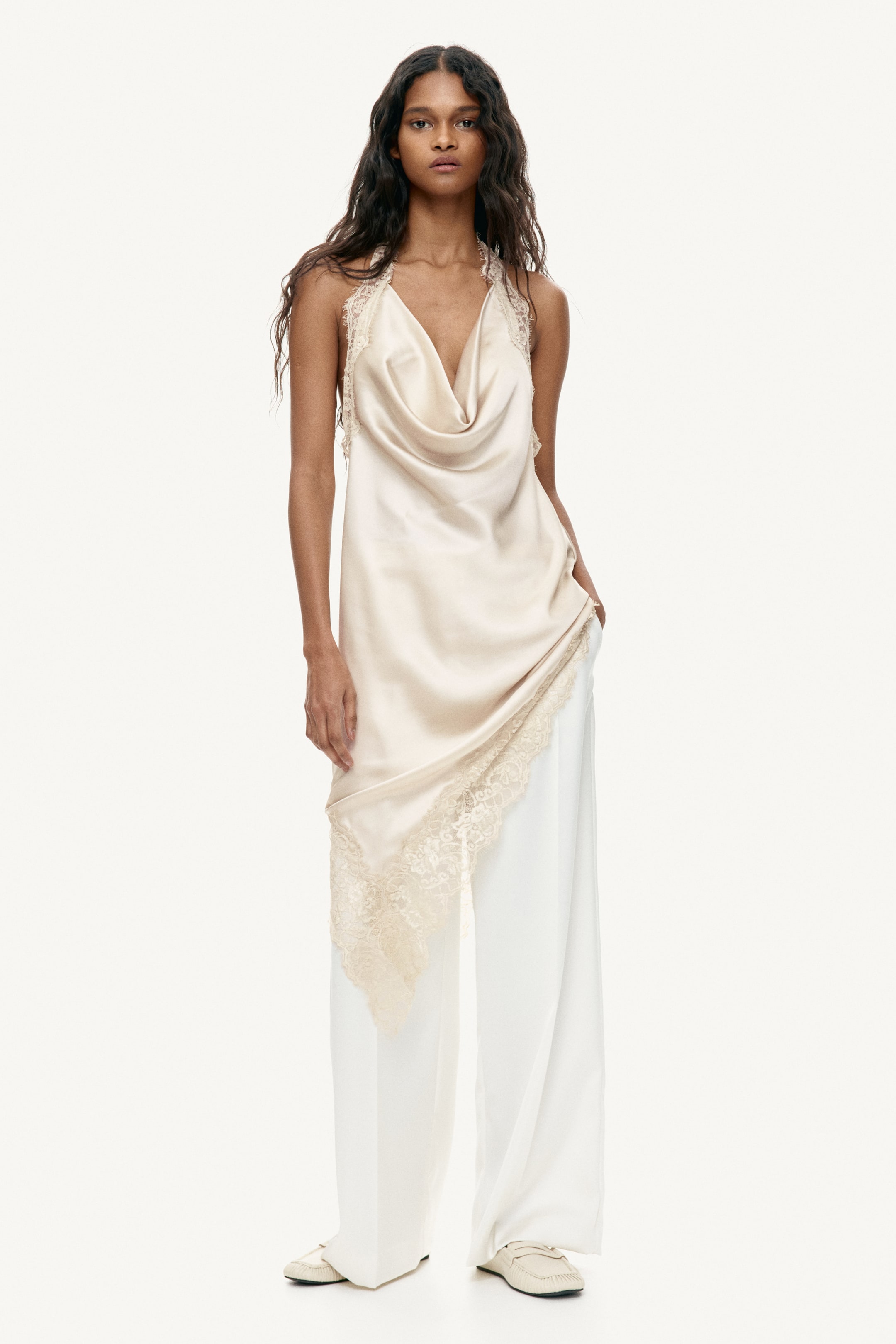 Satin Halterneck Dress
