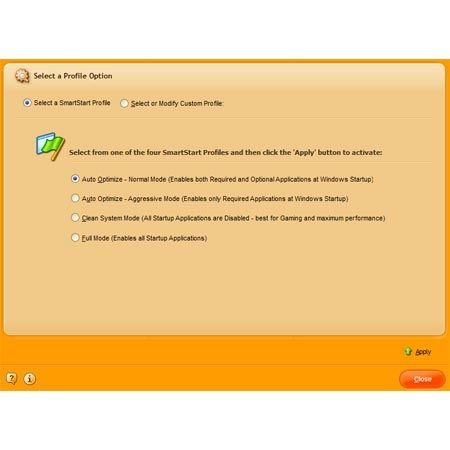 This image displays the optimizer menu for WinCleaner's optimization features.