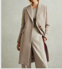 Louis Petite Wool-Blend Coat in Stone | Was £338 now £198