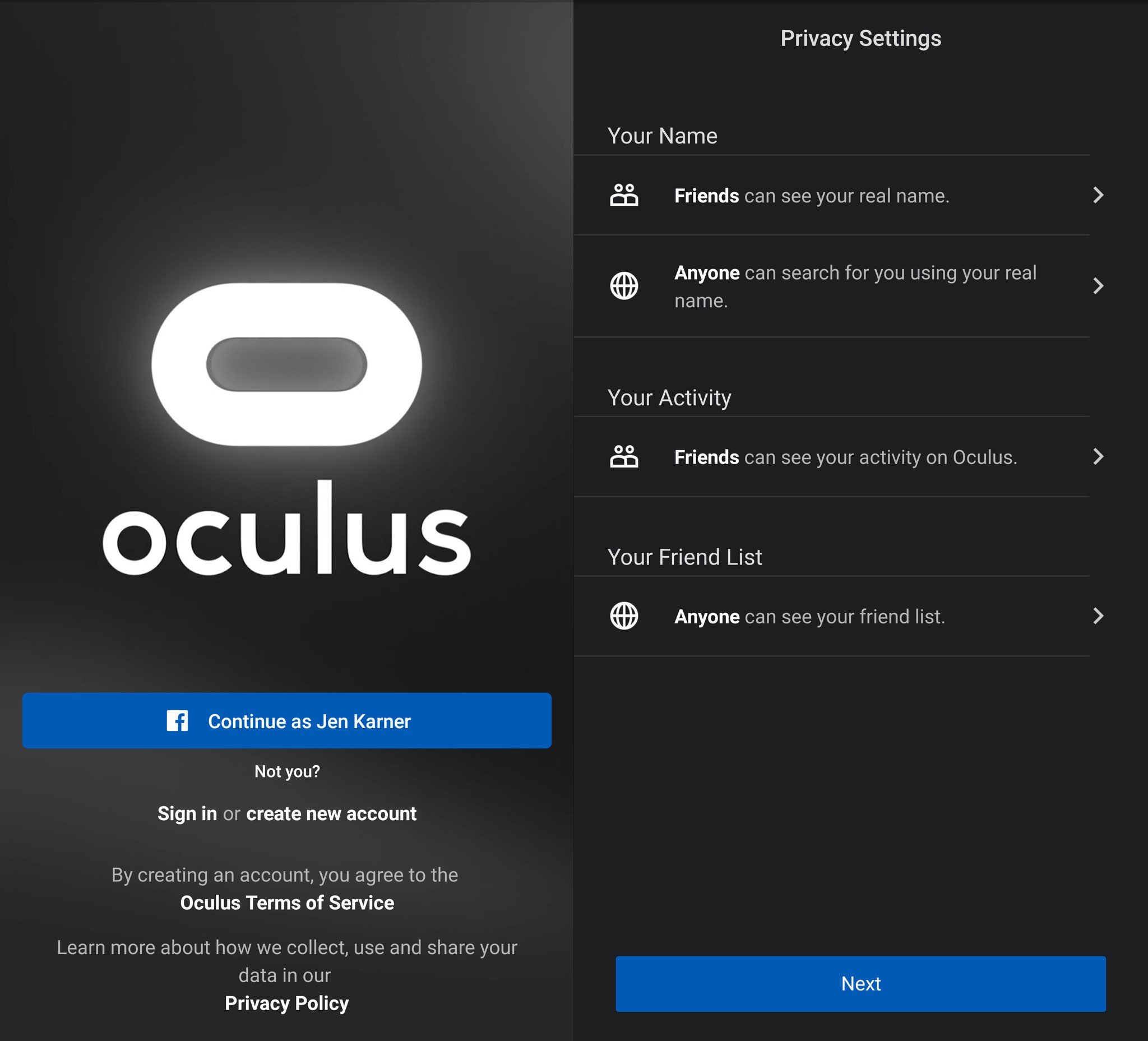 Oculus quest не работает. Окулус. Oculus приложение. Окулус квест. Oculus Setup.