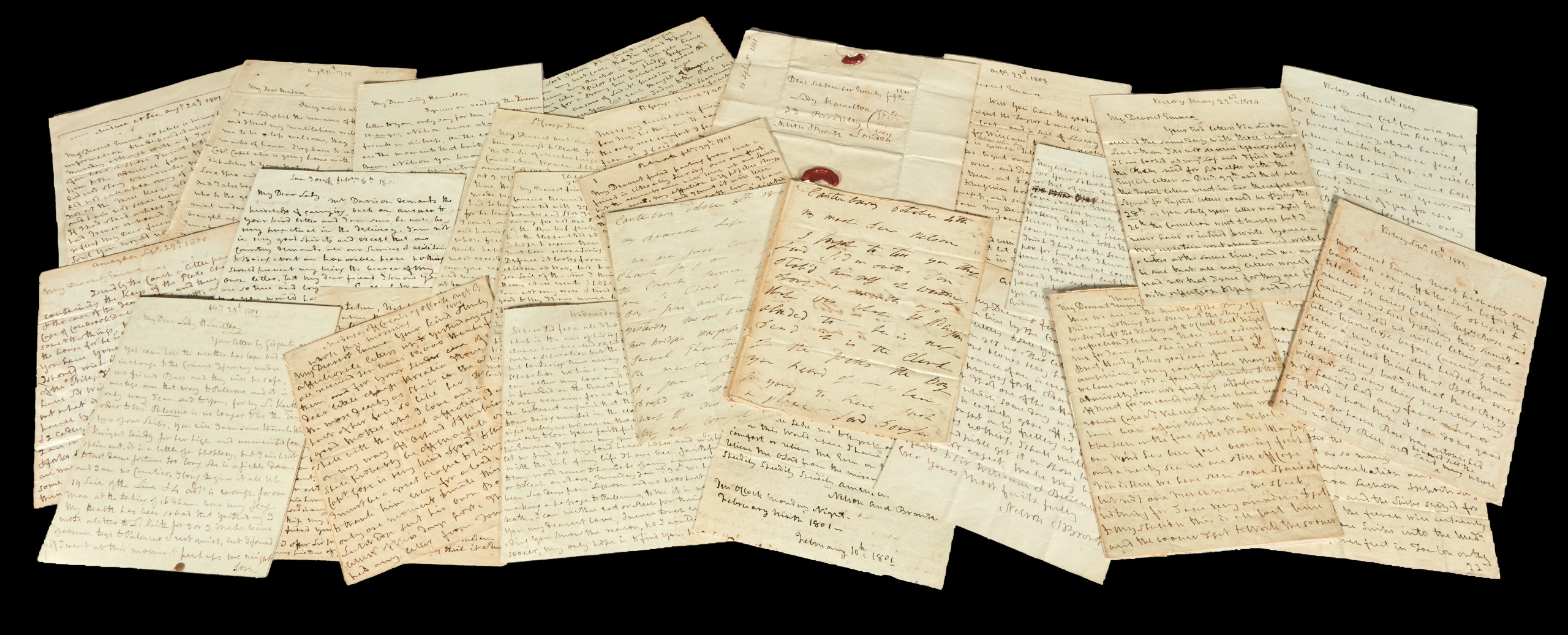 A collection of letters by Emma Hamilton and Horatio Nelson