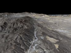 Created with NASA data, this image shows a segment of the San Andreas Fault in California, a tectonic boundary between the North American and Pacific plates.