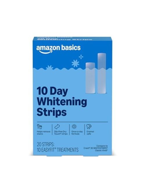Amazon Basics 10 Day Teeth Whitening Strips Kit