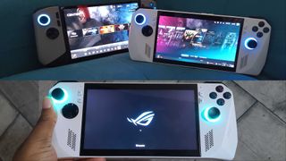 MSI Claw 8 and Asus ROG Ally alongside each other