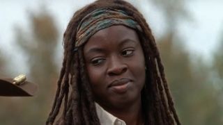 Danai Gurira as Michonne on The Walking Dead.