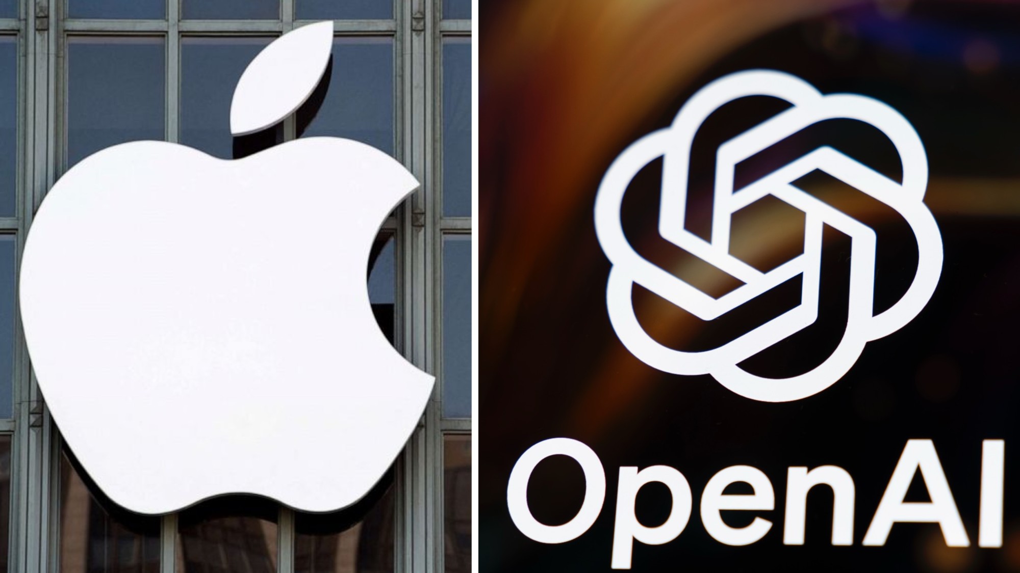 Apple and OpenAI logos.