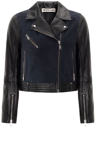 Whistles Marianne Suede And Leather Biker Jacket, £350