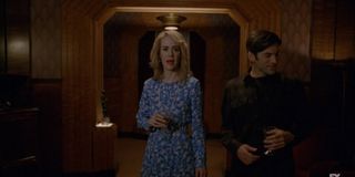 Sarah Paulson as Billie Dean Howard in American Horror Story: Hotel, with Wes Bentley as John Lowe