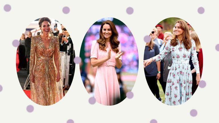 3 of Kate Middleton's dresses, she is wearing Jenny Packham, Beulah London and Emilia Wickstead