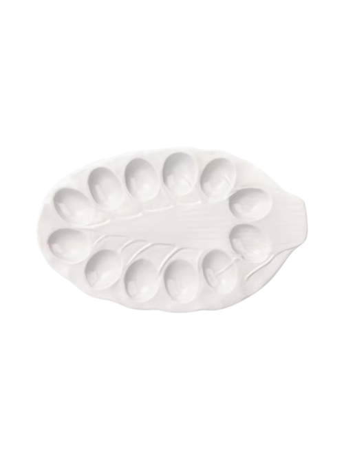 Stoneware Radicchio Egg Plate