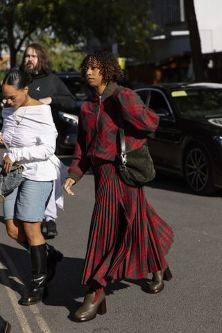 London Fashion Week street style.