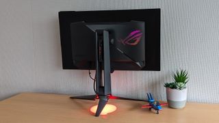 Asus ROG Swift OLED PG27AQDM from the back