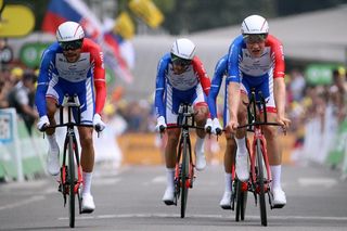 Groupama-FDJ during the team time trial at the Tour de France