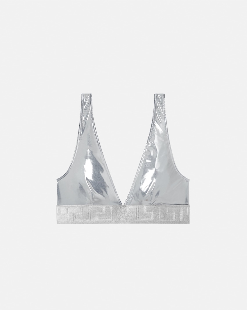 Metallic Triangle Bikini Top
