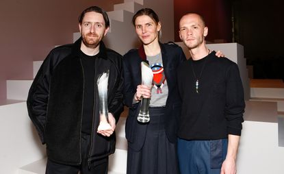 New York based designer Gabriela Hearst in centre and London duo Cottweiler have been named the winners of this year's Woolmark Prize