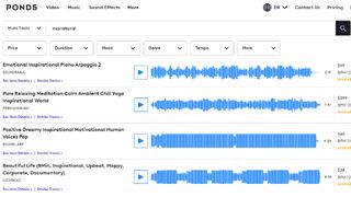 Screenshot of Pond5 interface