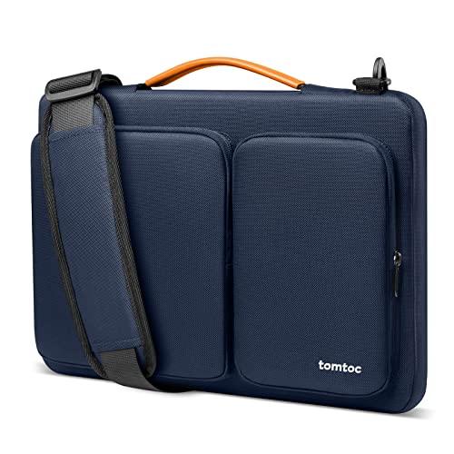 Tomtoc Laptop Shoulder Bag for 14 Inch Macbook Pro M5/m4/m3/m2/m1 Pro/max 2025-2021, 13.5-14.4 Surface Laptop 6/5/studio 2, Surface Book 3, 360 Protective Case Fit Asus Vivobook