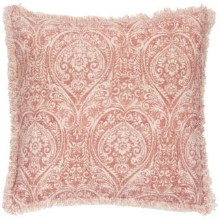 pink and white cushion 