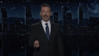 Jimmy Kimmel delivering his monologue on Jimmy Kimmel Live!