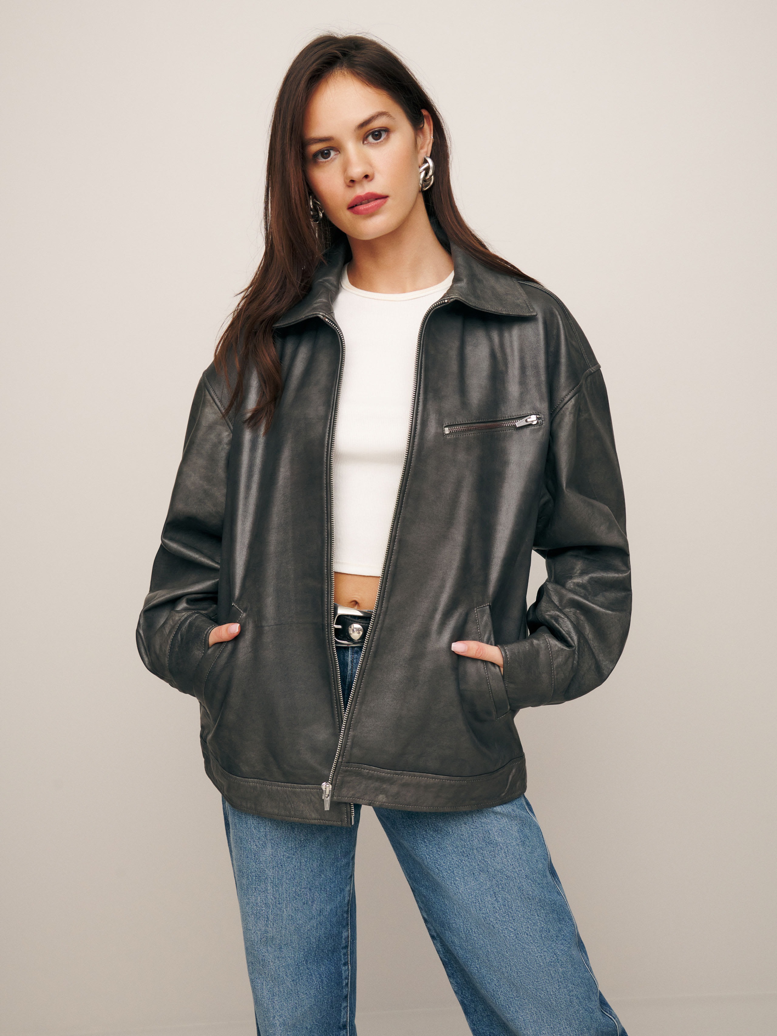 Reformation Marco leather jacket
