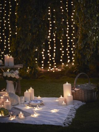 how much does garden lighting cost?: LED candles and fairylights outdoors from lights4fun