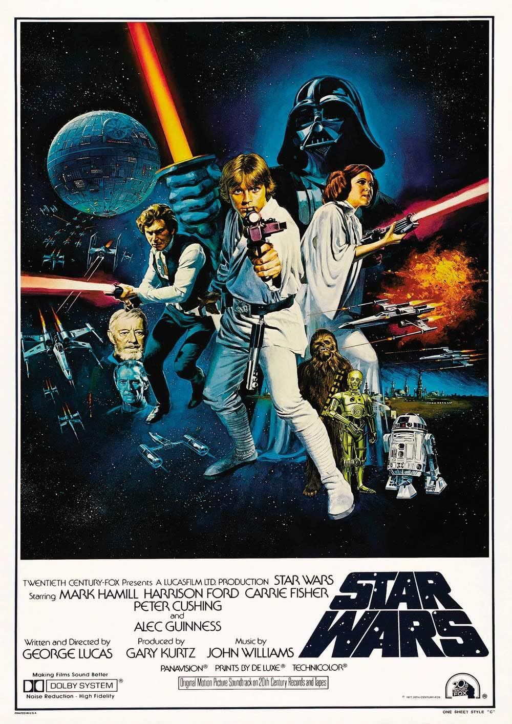 Movie poster for Star Wars: A New Hope